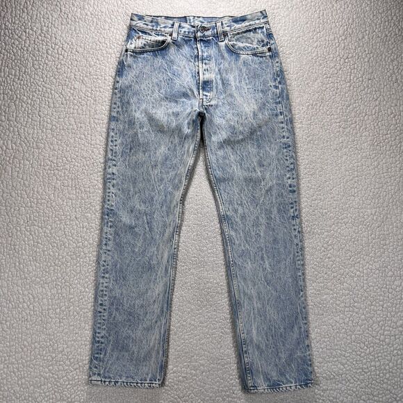 VTG 80s Levi’s 501 Jeans Men’s 34x32 (Actual 31x31) Made In USA Acid Wash Grunge - Picture 2 of 14